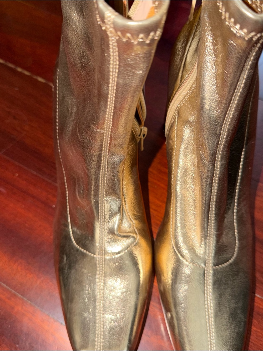 Katy Perry Collections Metallic Gold Ankle Boots
